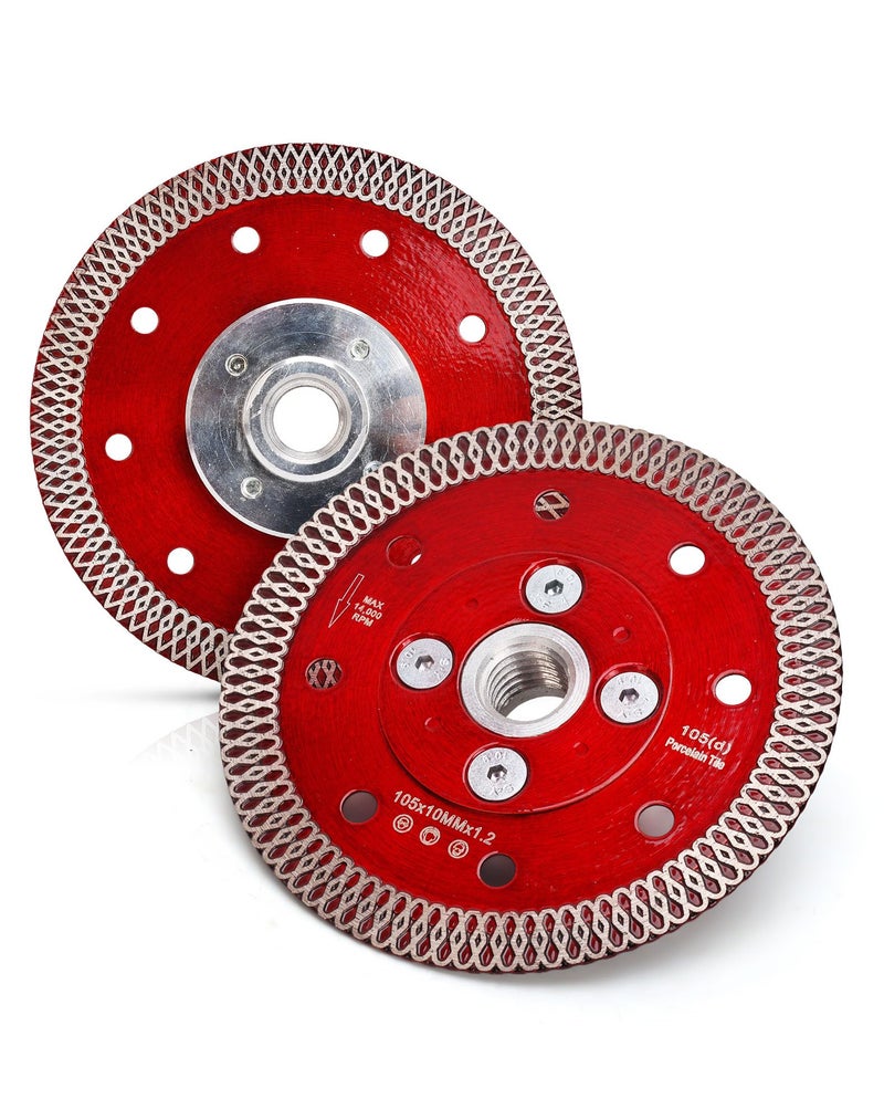 Casaverde 4" Super Thin Diamond Wet Porcelain Saw Blades Tiles Blades with Arbor 5/8"-11 Flange for Cutting Tile Granite Marbles (F-SX-4) - Image 1